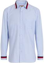 Thumbnail for your product : Burberry Knitted Detail Cotton Oxford Shirt