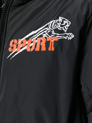 Plein Sport tiger logo hooded sports jacket