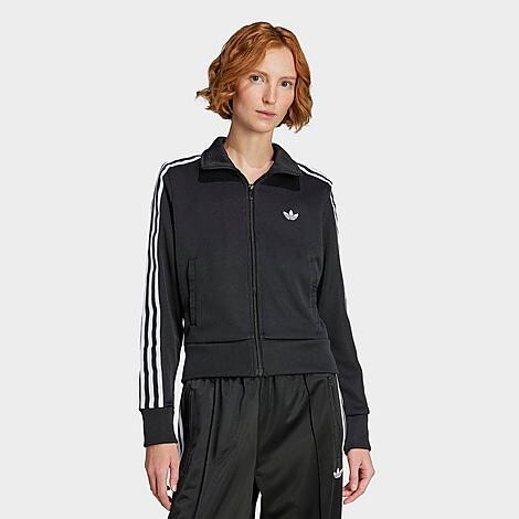 adidas Women's Originals adicolor Classic Firebird Track Top Jacket in Black/White | Size: XL