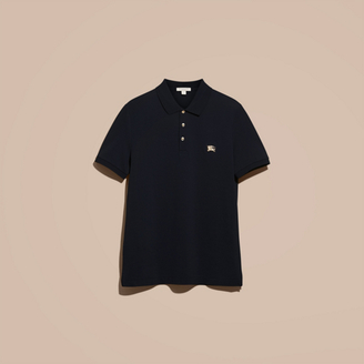 Burberry Fitted Mercerised Cotton-Piqué Polo Shirt
