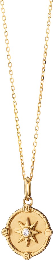 Monica Rich Kosann 18K Gold Mini Travel Pendant Necklace