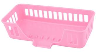 Unique Bargains Family Kitchen Plastic Hollow Out Cleaning Tool Tableware Storage Basket Pink