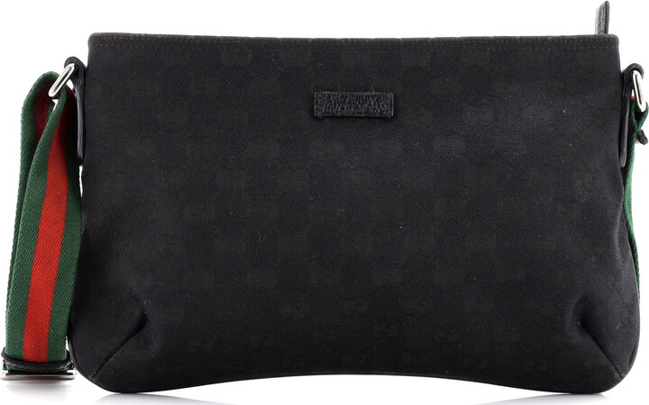 Gucci Web Strap Messenger Bag GG Canvas Small