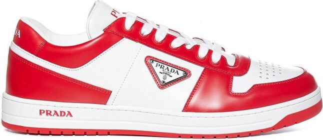 Prada Logo Patch Lace-Up Sneakers