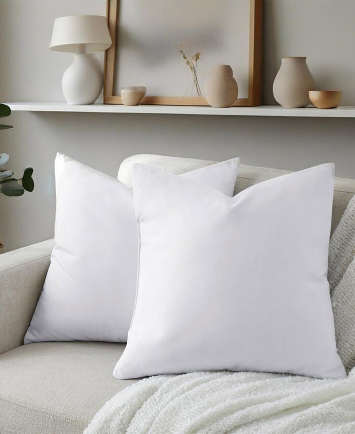 UNIKOME Feather & Down 2-Pack Pillow Inserts, 20" x 20"