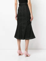Thumbnail for your product : G.V.G.V. contrast stitch belted skirt