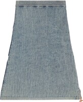 Blue Ribbed Midi Skirt 
