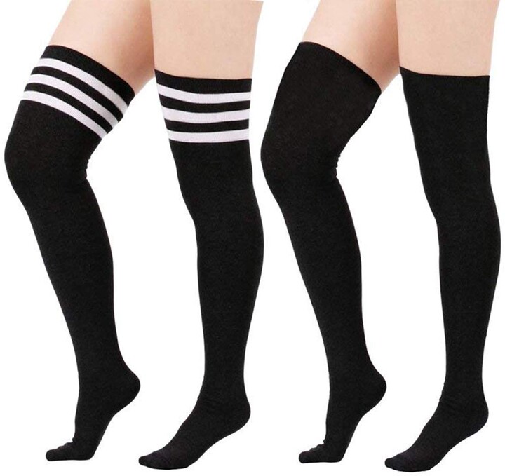 plus size thigh high socks uk