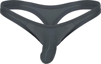 iixpin Mens Nylon Bulge Pouch Jockstrap Bikini Briefs High Cut G-String Thongs  Underwear Light Blue L - ShopStyle