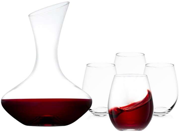 https://img.shopstyle-cdn.com/sim/16/f7/16f74b91a50f2009686b5381fceb97f7_best/joyjolt-lancia-crystal-wine-decanter-with-stemless-glasses-set-of-4.jpg