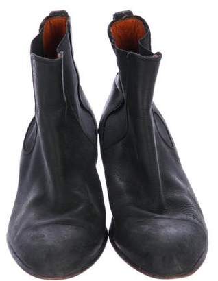 Penelope Chilvers Leather Round-Toe Ankle Boots