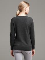 Thumbnail for your product : Banana Republic Faux-Suede Front Vee Pullover