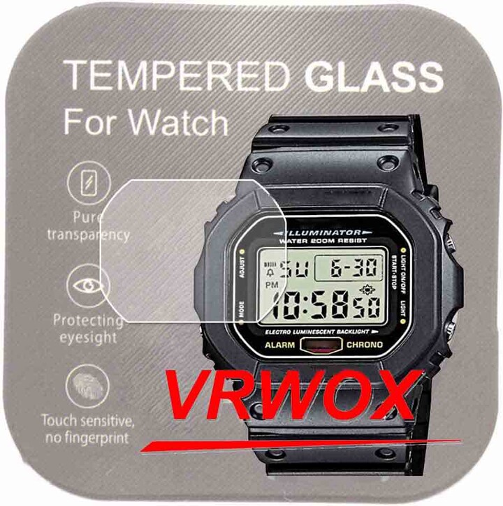 VRWOX 3Pcs Glass For DW-5600 GBD-200 MRG-B5000 DWE5600 GWX-5600 GW-B5600 GW5000 GBX-100 GM-5600 GX-56 9H Tempered Screen Protector