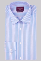 Thumbnail for your product : Moss Esq. Regular Fit Pink and Blue Single Cuff Stripe Non-Iron Shirt