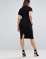 Thumbnail for your product : ASOS Curve CURVE Midi Wiggle Dress in Texture
