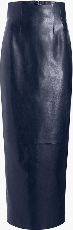 Women's Blue Leather Skirts ShopStyle