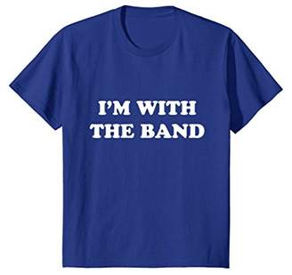 I'm With The Band T-Shirt Rock Star Drummer Tee Shirt Youth