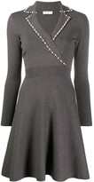 Thumbnail for your product : Sandro Long-Sleeve Flared Mini Dress