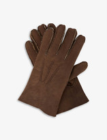 Thumbnail for your product : Eleventy Leather and shearling gloves