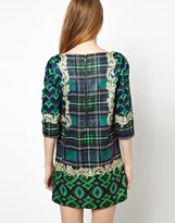 Thumbnail for your product : Emma Cook Shift Dress in Green Bargello Print