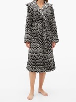 Thumbnail for your product : Missoni Home Keith Zigzag Hooded Cotton-terry Bathrobe - Black White