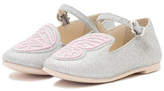 Thumbnail for your product : Sophia Webster Bibi Butterfly Glittered Flat, Toddler/Youth Sizes 5T-3Y