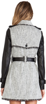 Thumbnail for your product : Rachel Zoe Christopher Tweed Trench Coat