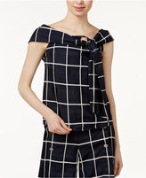 Thumbnail for your product : J.o.a. Plaid Off-The-Shoulder Top