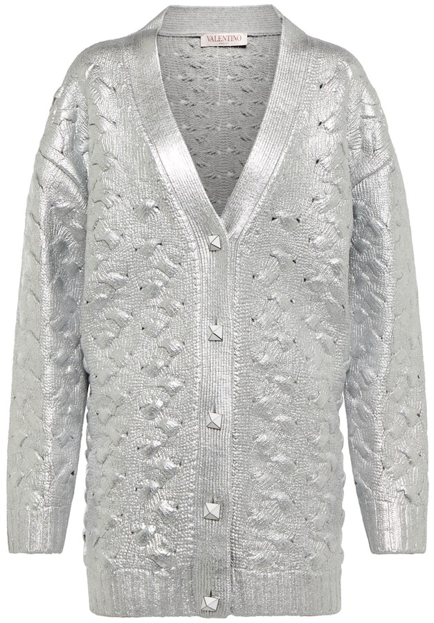 Silver Cardigan Sweater | Shop The Largest Collection | ShopStyle