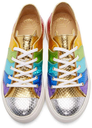 Charlotte Olympia Multicolor Metallic Purrfect Sneakers