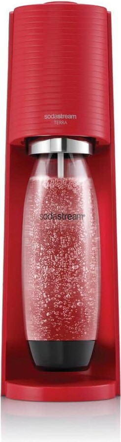 Sodastream Terra Red Soda Machine and Sparkling Water Maker Kit