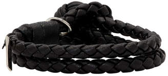 Bottega Veneta Black Intrecciato Knot Bracelet