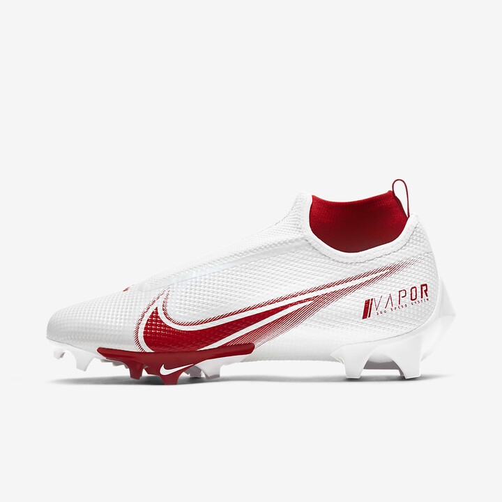 red and white nike football cleats