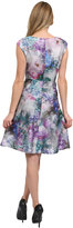 Thumbnail for your product : Kay Unger New York Print Silk Cotton Shirtdress in Blue Multi