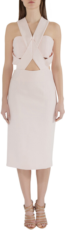 blush pink dress bodycon