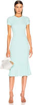 Thumbnail for your product : Brandon Maxwell Shortsleeve Knit Fit & Flare Dress in Aqua Blue | FWRD