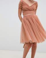 Thumbnail for your product : John Zack Petite Tulle Midi Skirt