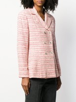 Thumbnail for your product : Chanel Pre Owned 1990's Woven Double-Breasted Slim Jacket