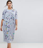 Thumbnail for your product : ASOS Curve CURVE Embellished T-Shirt Longer Length Midi Dress