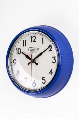 The Well Appointed House Telechron Metal Wall Clock in Blue