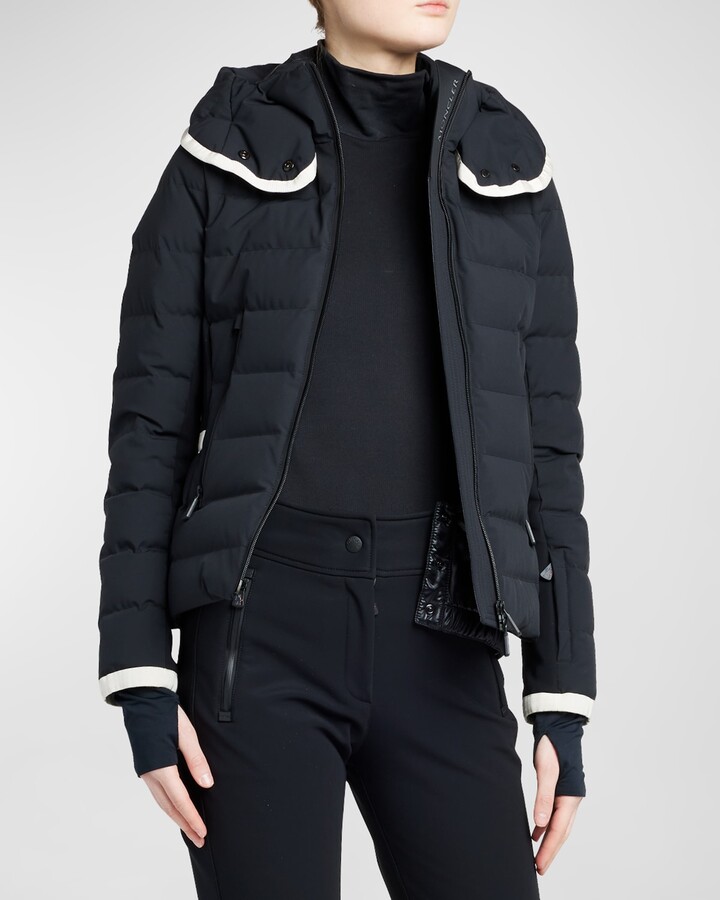 MONCLER GRENOBLE Siguret cropped hooded quilted down ski jacket