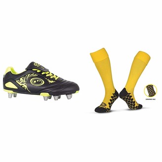 4 UK Jaune Optimum Optimum Razor Fluro Yellow Chaussures de Rugby Garçon 37 EU