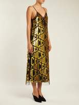 Thumbnail for your product : Gucci Sequin Embellished Logo Dress - Womens - Black