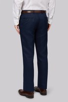 Thumbnail for your product : Moss Bros Tailored Fit Navy Linen Pants