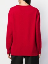Thumbnail for your product : Alberta Ferretti Slogan Embroidered Sweater