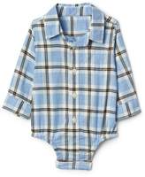 Thumbnail for your product : Gap Plaid flannel button-up bodysuit