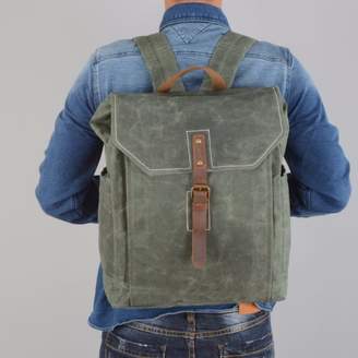 EAZO - Vintage Look Waxed Canvas Backpack Teal