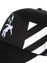 Thumbnail for your product : Off-White Bolts & Stripes Cotton Baseball Cap