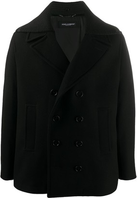 Dolce & Gabbana Double-Breasted Wool-Cashmere Peacoat