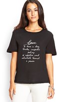 Thumbnail for your product : Forever 21 Contemporary Love Defined Woven Tee
